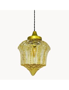 ceiling lamps with glass lampshades textile cable suspension with measurement on demand