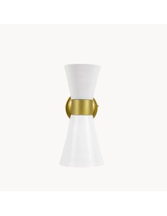 vintage light white and gold diavolo wall light