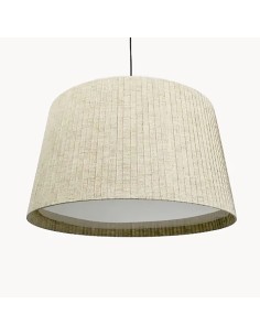 rustic style vintage light lamp with earthy linen fabric shade
