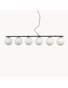 Vintage strip ceiling lamp with glass balls  - Dmitri