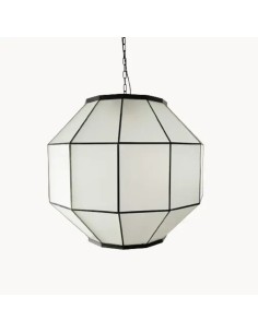 lámpara de techo luz vintage de gran formato y formas geométricas