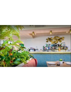 plafón de metal en acabado efecto latón envejecido 2