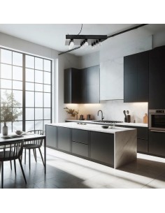 col rectangular metal panel ceiling pendant lamp in black color 2