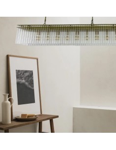 vintage ceiling lamps made with hollow glass tubes 2