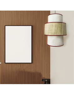 natural fiber raffia linen ceiling lamp 2
