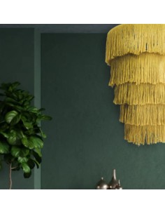 lámpara vintage total una altura de 90cm de longitud con la cascada de flecos incluida 2