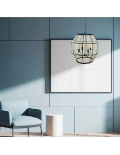 lámpara de techo vintage acristalada en ocho caras vidrio transparente 2