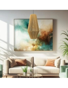vintage ceiling lamp with rope provides a very cozy feeling 2