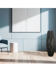 Lámpara de pie vintage para interiores con pantalla de cuerda 2
