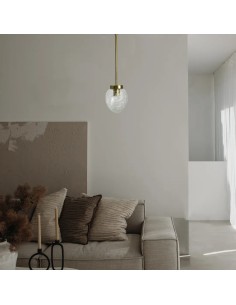 Lámpara tulipa forma piña de cristal de techo 2