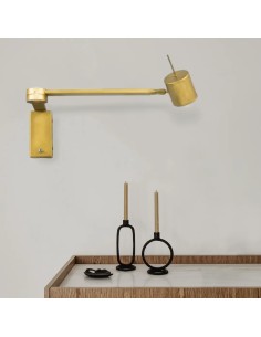 vintage wall light with aged brass finish 2