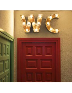 cartel de letras para wc iluminado y personalizable con estructura de metal 2