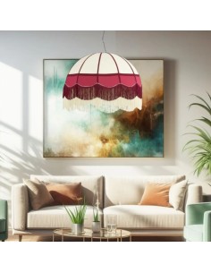 dome lamp waves double fringe light vintage 2