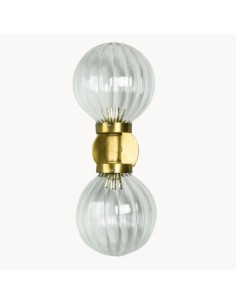 Vintage Wall Sconce with Striped Glass Balls - Damaris