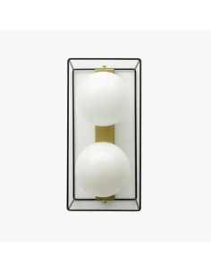 Vintage wall light with two glass balls - Lys