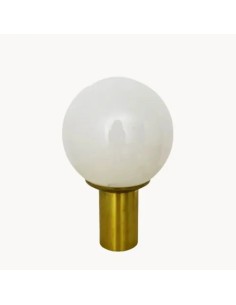Opal glass ball vintage table lamp with brass finish - Fede