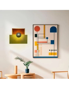 Aplique pared doble pantalla metal 2