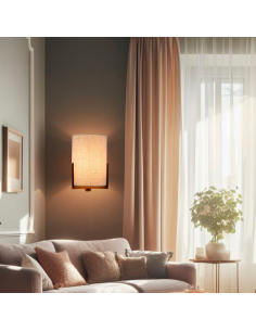 wall sconces with a cylindrical lampshade 2