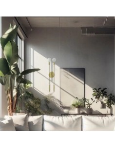 aplique de pared con dos estructuras verticales de aspecto fino y delicado 2