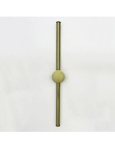 Aplique de Pared Tubular con Tira LED en Baño de Latón Elegante 2