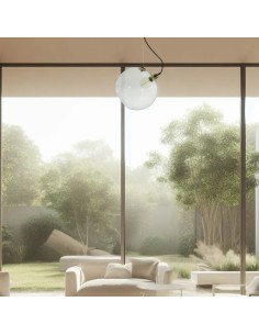 vintage ceiling lamp with transparent glass lampshade 2