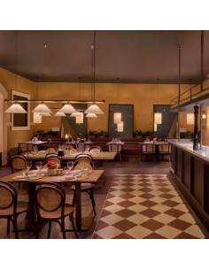 Pendant ceiling lamp with four green glass lampshades for vintage light 2