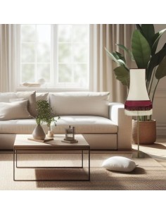 lámpara de pie de tela fibras naturales perfecta para decoraciones con carácter 2