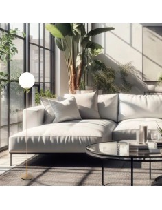 lámpara de pie con bola de cristal de la marca luz vintage 2