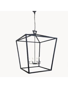 Lantern lamp of large sizes in black finish