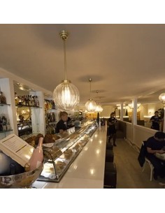 Vintage Ceiling Lamp with Striped Glass Ball - Edurne 2