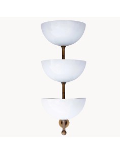 White half spheres classic vintage wall sconce - Zita