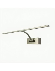 Metal sconce with elegant satin finish for interior lighting.