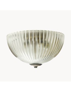 Nisa retro ceiling light in bronze with Nisa glass lampshade - Vintage Light