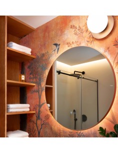 Vintage copper and glass ball wall light - Elayne 2