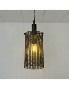 Vintage lamp hanging perforated lampshade - Valeria