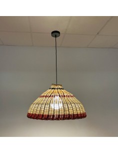 Iluminación de techo en mimbre, ideal para ambientes cálidos y acogedores. 2