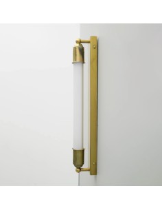 vintage wall sconces in elegant artisan finish aged brass effect and a polycarbonate tube 2
