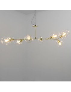 Vintage ceiling lamp with glass lampshades - Leticia