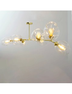 Vintage ceiling lamp with glass lampshades - Leticia 2