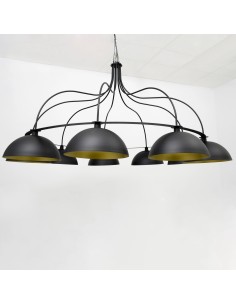 vintage ceiling lamp made of metal 2