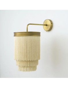Vintage gold fringed wall sconce - Herena 2