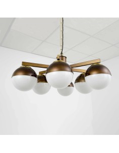 Vintage Ceiling Lamp Blades with Glass Balls - Serena