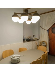 Vintage Ceiling Lamp Blades with Glass Balls - Serena 2