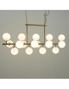 Vintage pendant ceiling lamp with 17 glass balls - Ludmila 2