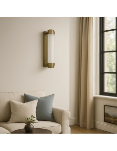 Aplique de pared latón envejecido estilo clásico moderno 2