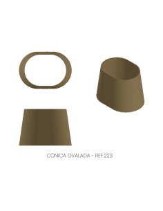Pantalla lampara forma cónica OVALADA - Luz Vintage