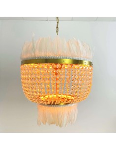 Compact Fabien pendant lamp with multicoloured RGB LED light