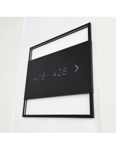 Cartel señalizador moderno con pictogramas iluminados para baños accesibles 2