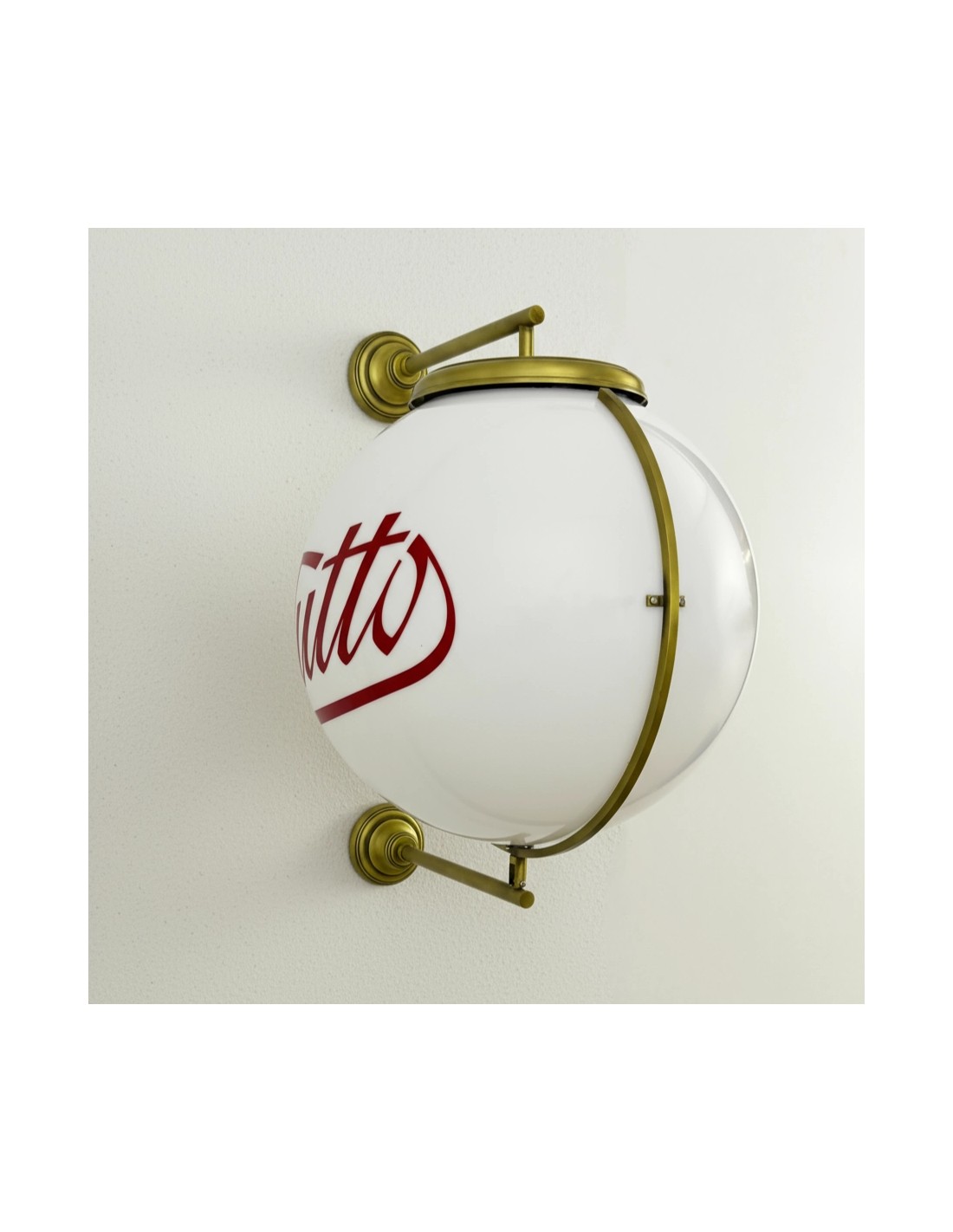 Aplique rótulo personalizado de pared con globo luminoso