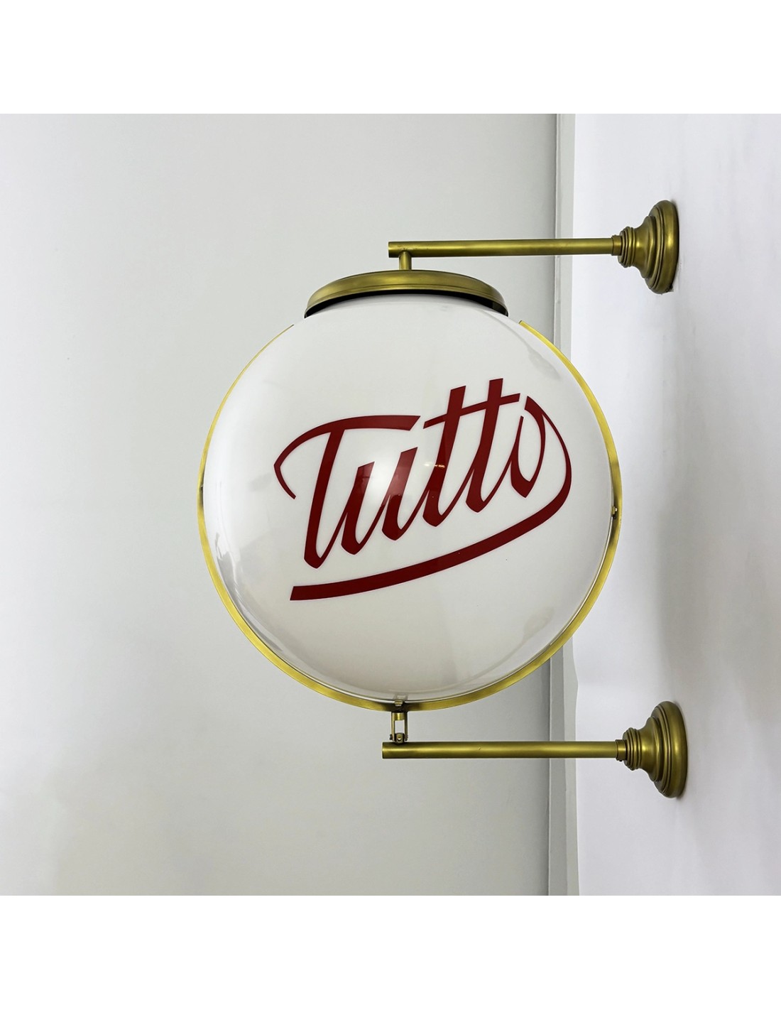 Aplique de pared con globo de cristal y letras personalizadas